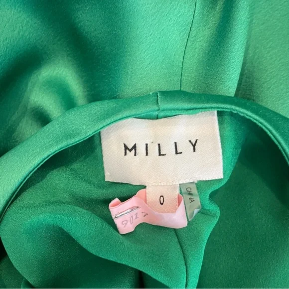 MILLY Kali High-Low Satin Dress size 0 - Picture 10 of 11